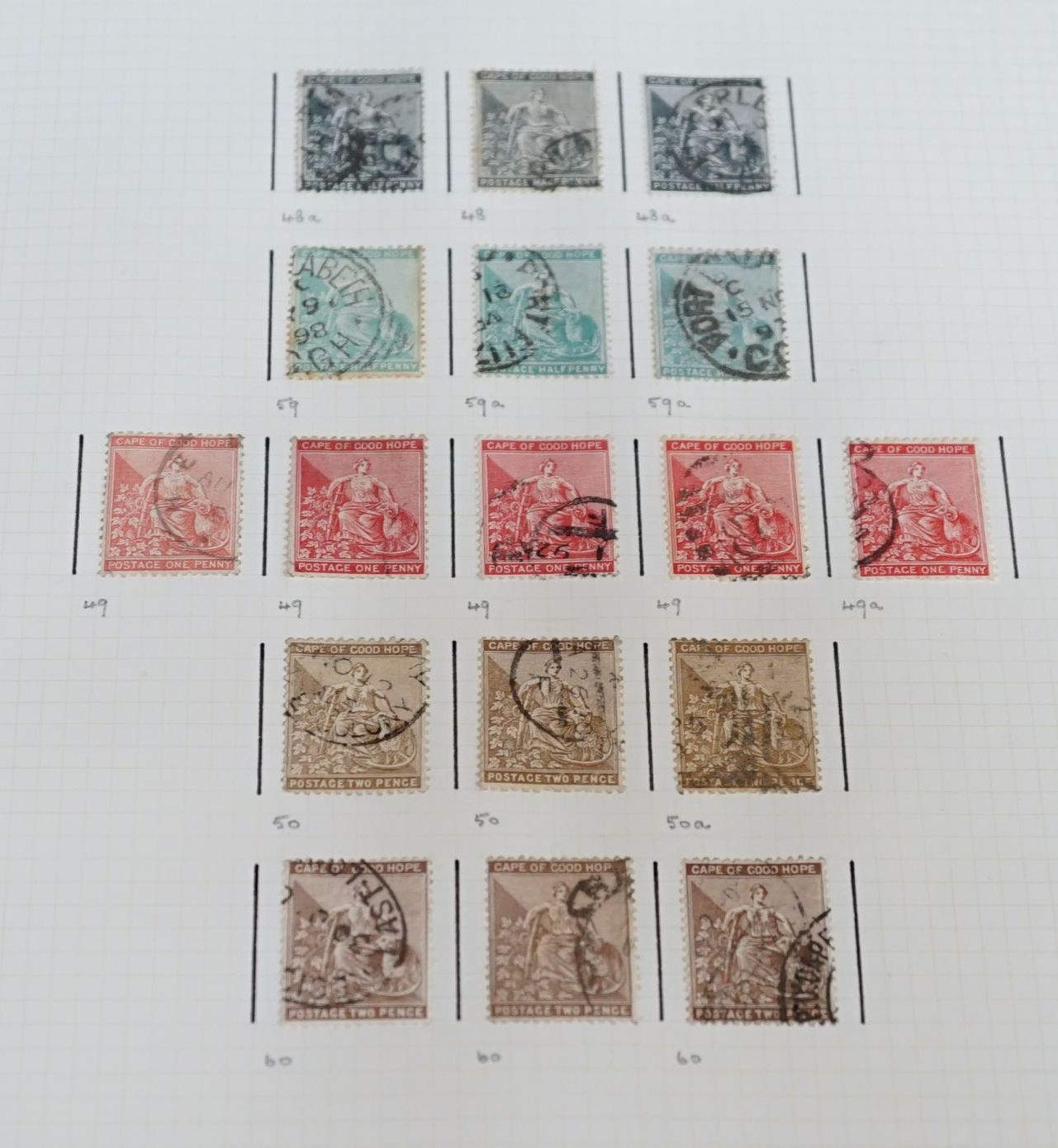 Cape of Good Hope - fine collection in 2 albums and stock book from 1853 1d used pair, 4d block of three used (and certificate), 1859 1sh dark green mint pair, 1861 1d woodblock used (sg 13a), 1863-64 1d, 4d and 6d mint